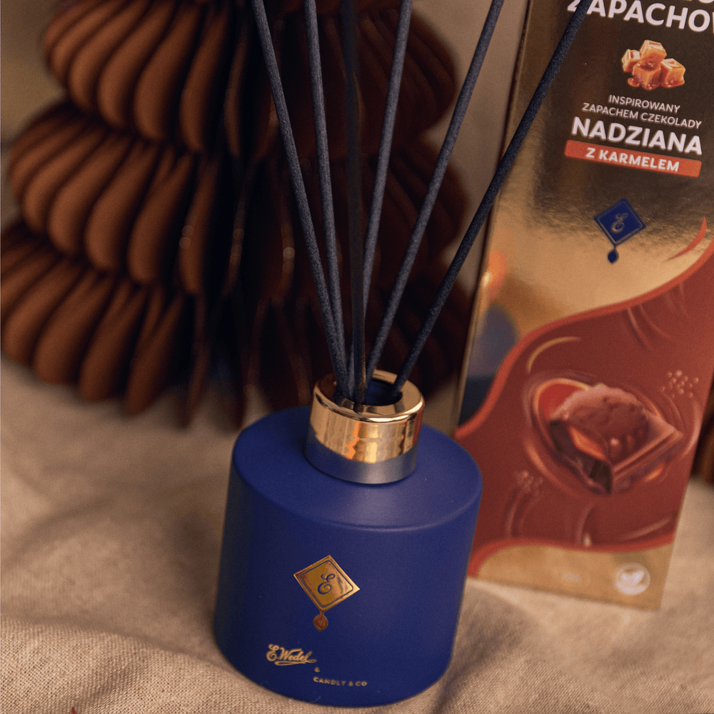 Dyfuzor zapachowy E. Wedel x Candly & Co inspirowany zapachem czekolady Nadziana z karmelem