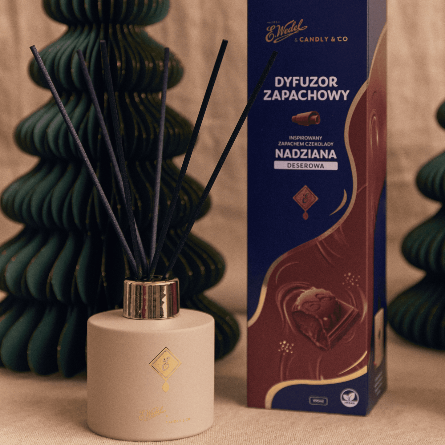 Dyfuzor zapachowy E. Wedel x Candly & Co inspirowany zapachem czekolady Nadziana deserowa
