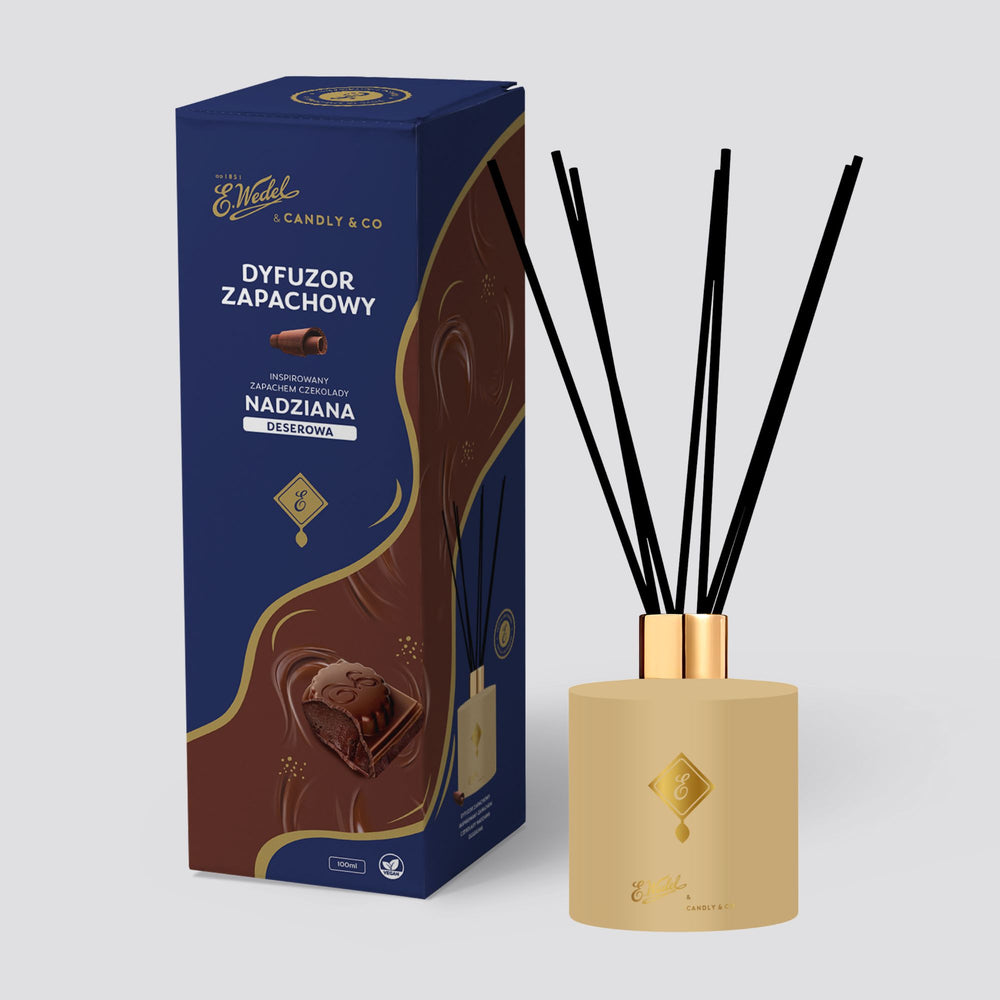Dyfuzor zapachowy E. Wedel x Candly & Co inspirowany zapachem czekolady Nadziana deserowa